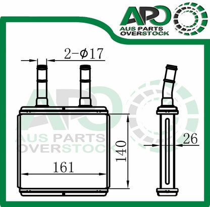 Heater Core For HYUNDAI ACCENT 140mm Core Height