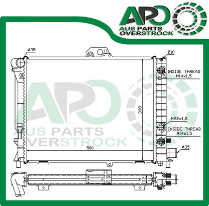 Radiator For SAAB 9000 2.3L/2.3T 4Cyl | 3.0L V6 CD/CDE/CDI/CS/CSE 87-97 H:500MM