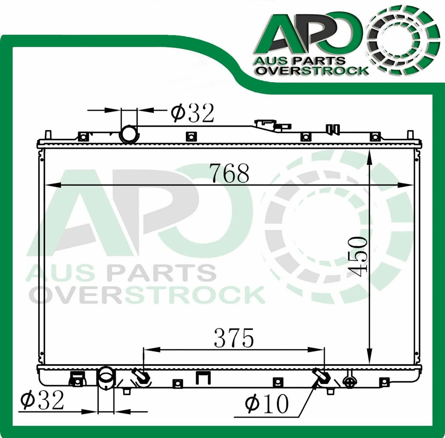 Radiator For HONDA Odyssey RA 2nd Gen Auto Manual 2000-3/2004