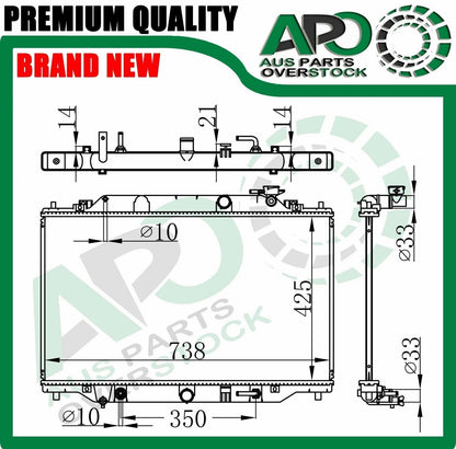 Radiator For MAZDA CX-5 KE GH 2.2L Diesel Auto 11/ 2011-On