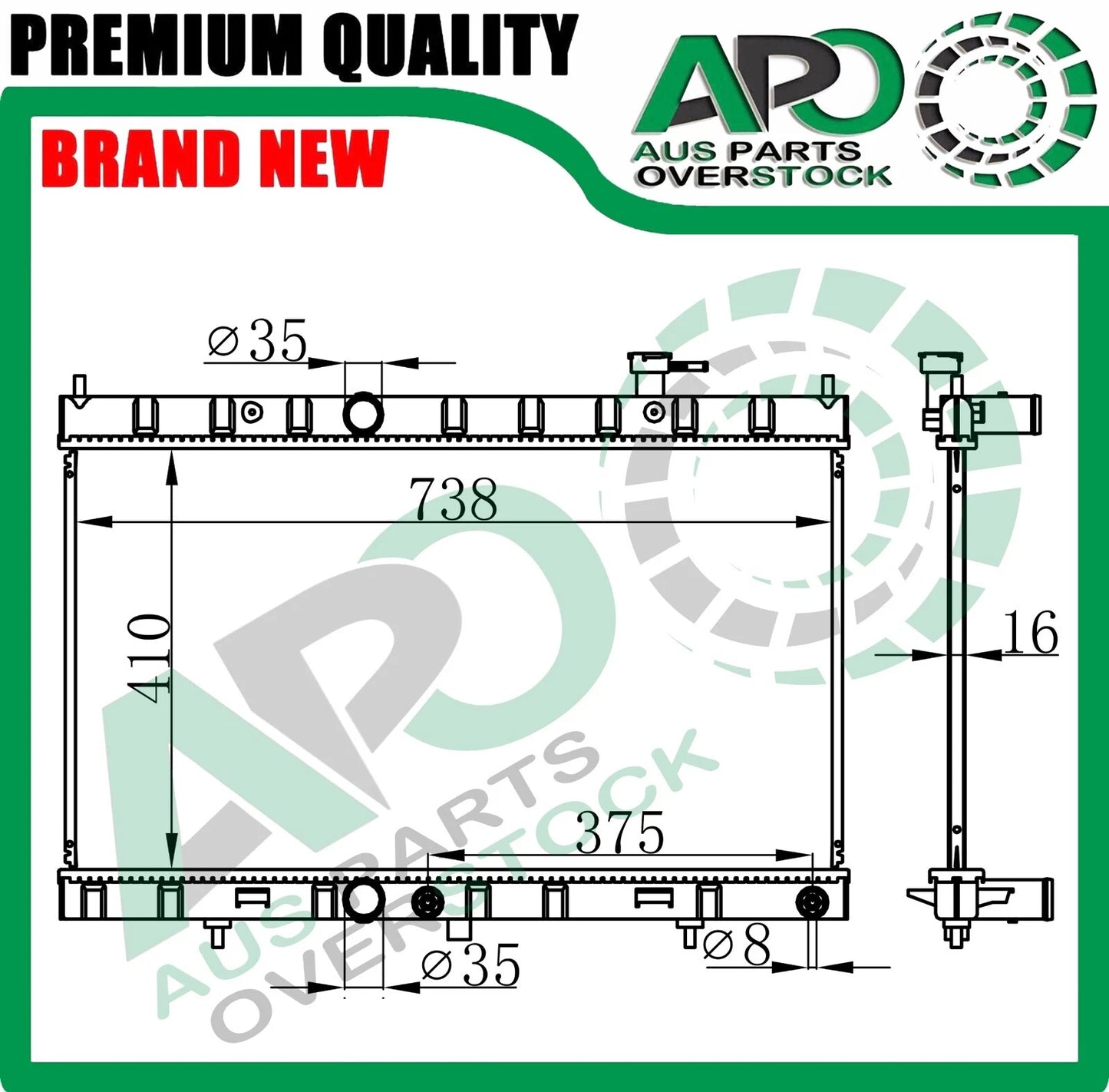 Radiator For NISSAN X-TRAIL T32 2.0L 2.5L Petrol Auto Manual 2014-On