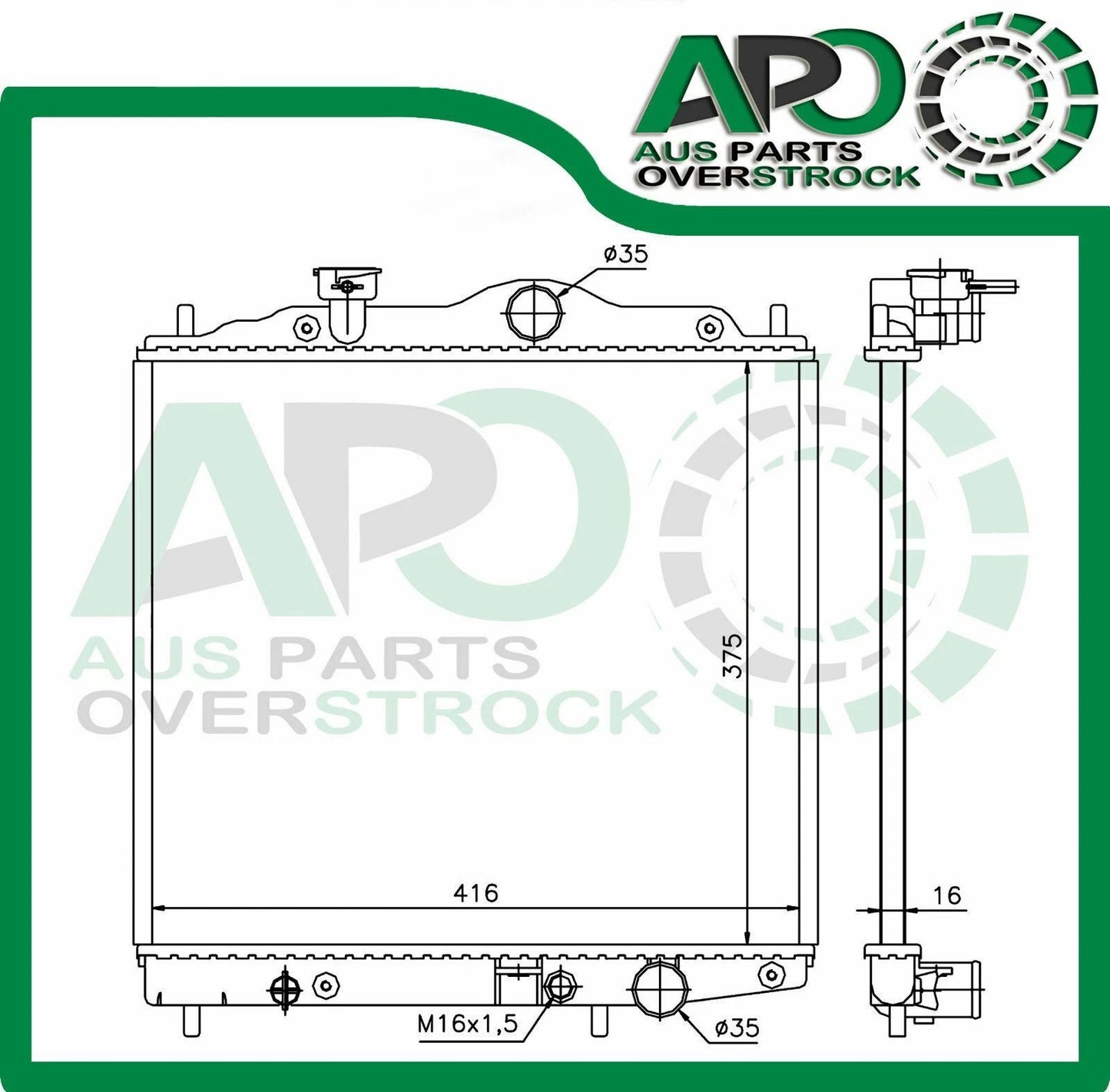 Heavy Duty Radiator Mitsubishi Lancer COLT Mirage CC 1992-5/1996 Manual