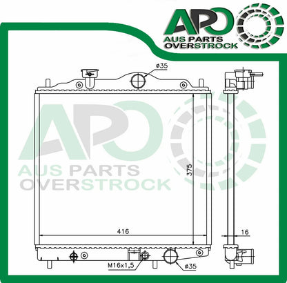 Heavy Duty Radiator Mitsubishi Lancer COLT Mirage CC 1992-5/1996 Manual