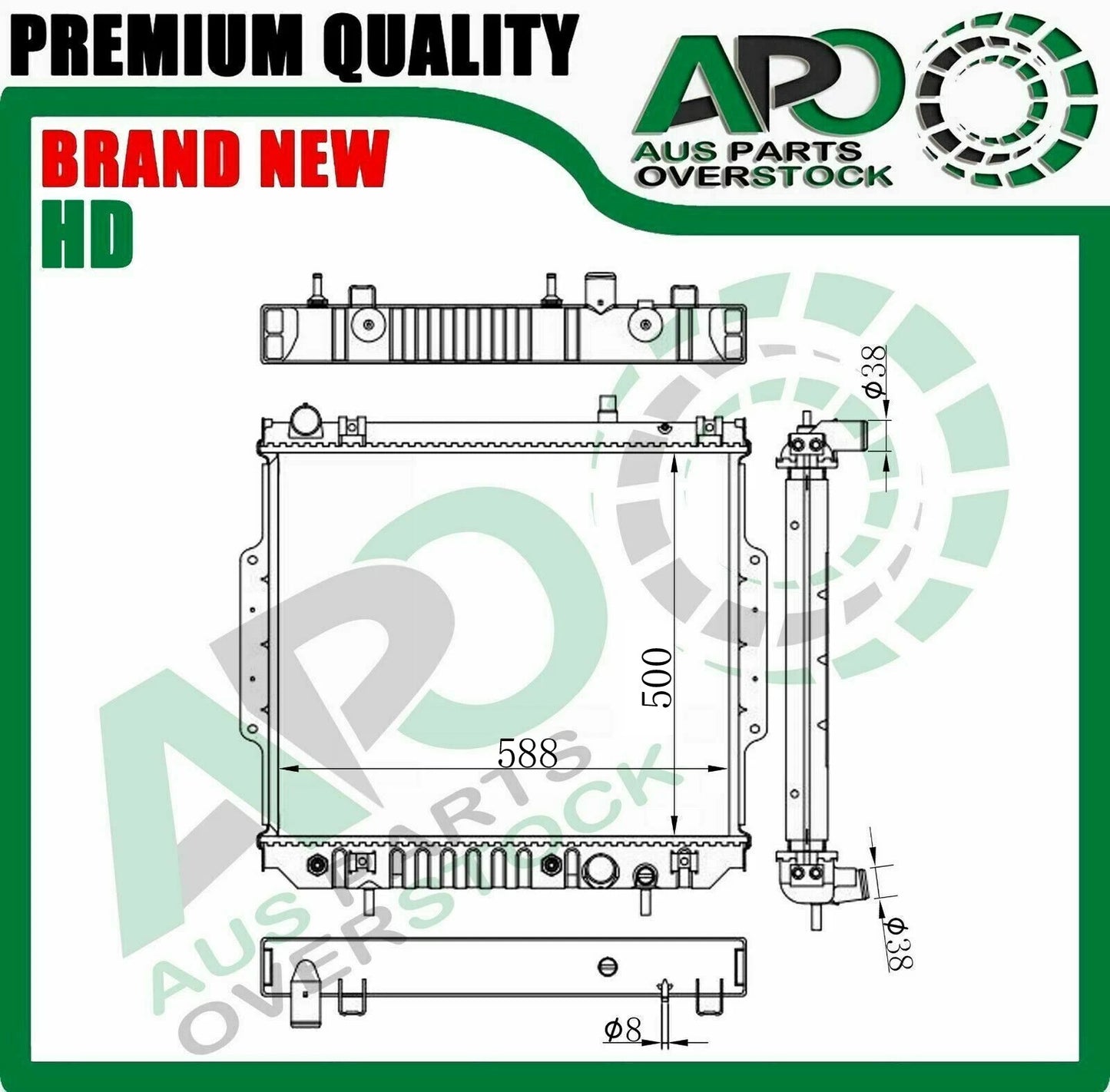 Heavy Duty Radiator For JEEP GRAND CHEROKEE WJ WG 2.7L 3.1L Diesel 4/1999-2005