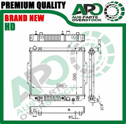 Heavy Duty Radiator For JEEP GRAND CHEROKEE WJ WG 2.7L 3.1L Diesel 4/1999-2005