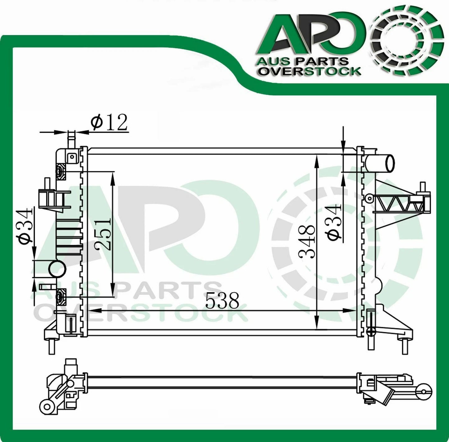 Radiator Fit For HOLDEN BARINA XC & COMBO VAN Auto & Manual 2001-2005