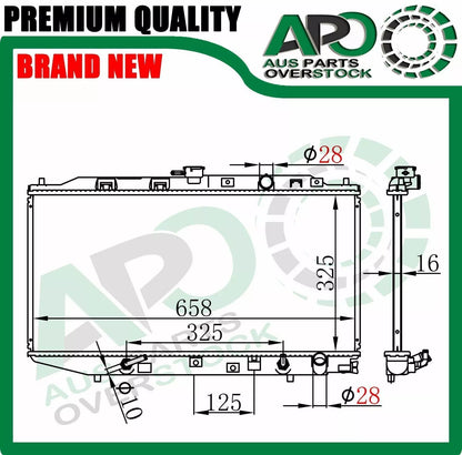 Radiator For HONDA CIVIC ED 87-10/91 // CRX ED 87-5/92 Auto Manual