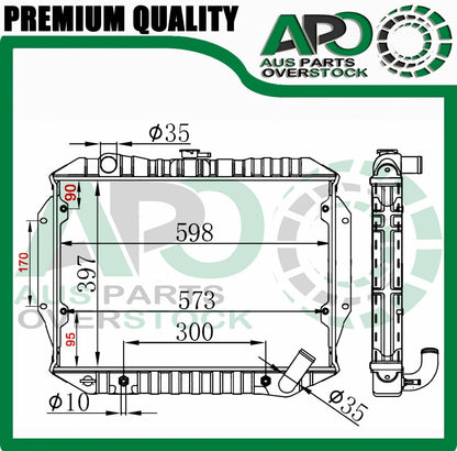 3 ROW Brass Copper Radiator For Mitsubishi TRITON ME MF MG MH MJ 4Cy 1986-9/1996