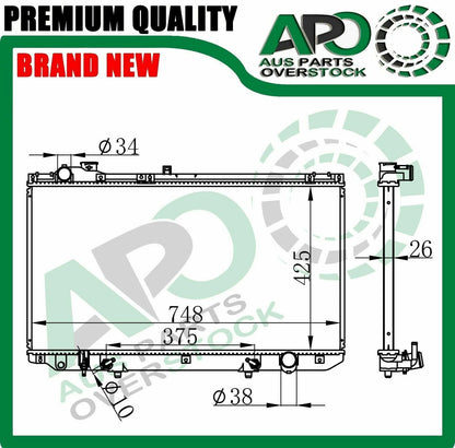 Radiator Fit For TOYOTA CROWN MAJESTA UZS171 UZS173 UZS175 1999-2004