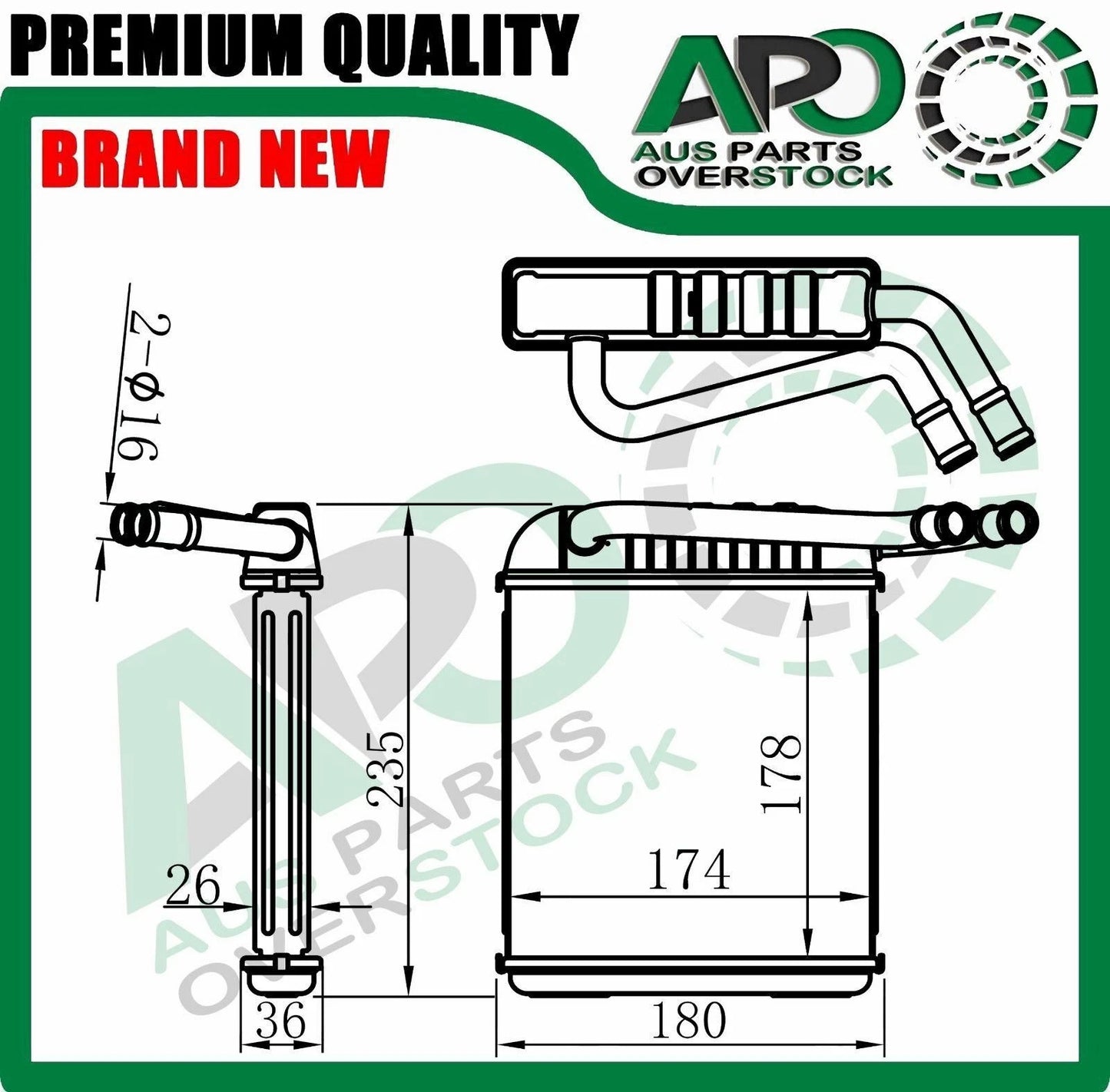 Heater Core For HOLDEN COLORADO RC 2008-2012