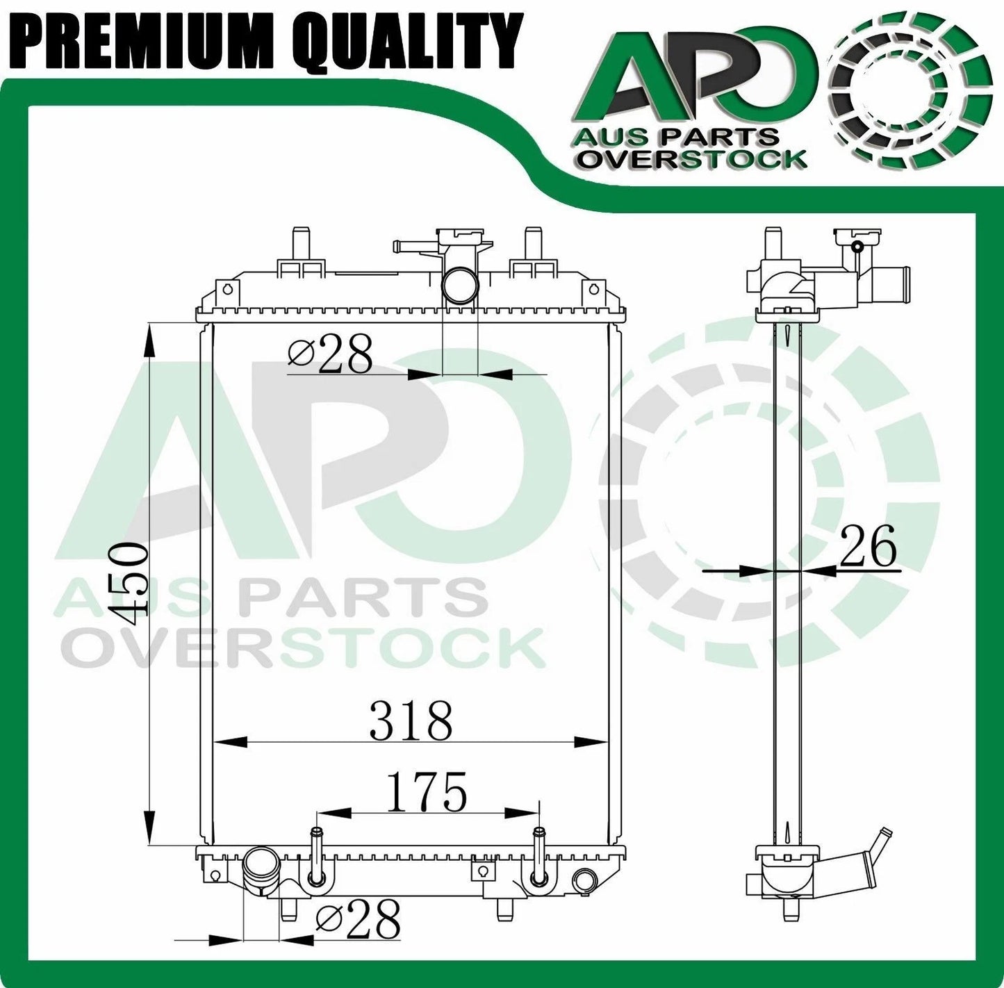 Radiator For DAIHATSU Coo QNC21 1.5L Petrol Auto Manual 2006-On