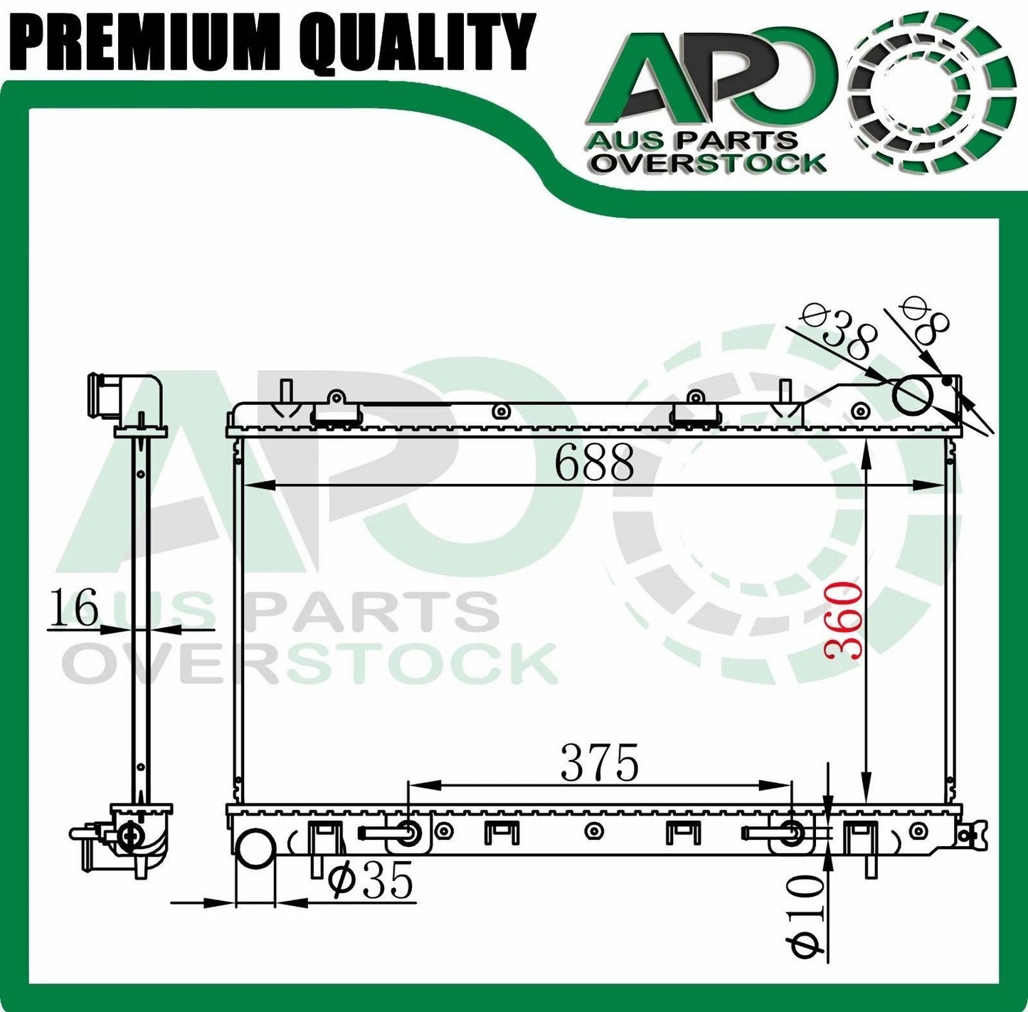 Radiator for SUBARU FORESTER SG EJ25 2.5L Turbo 2002-2007 Auto Manual