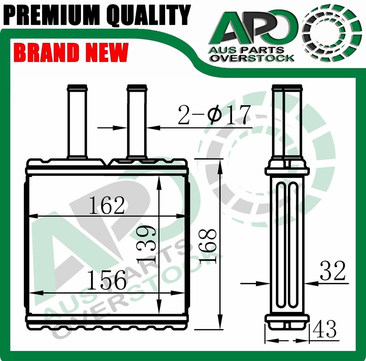 Heater Core For FORD FESTIVA WA // MAZDA 121 Metro 1987-1994