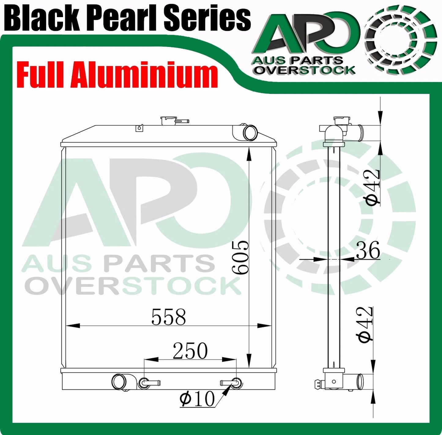 Full Alloy Radiator Hino Dutro XZU404 XZU414 XZU424 4.6L Auto Manual 2003-2007