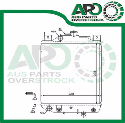 Radiator SUZUKI SUZUKI SWIFT SF413 / SF310 1989-1999 Holden Barina MB ML 1985-1994