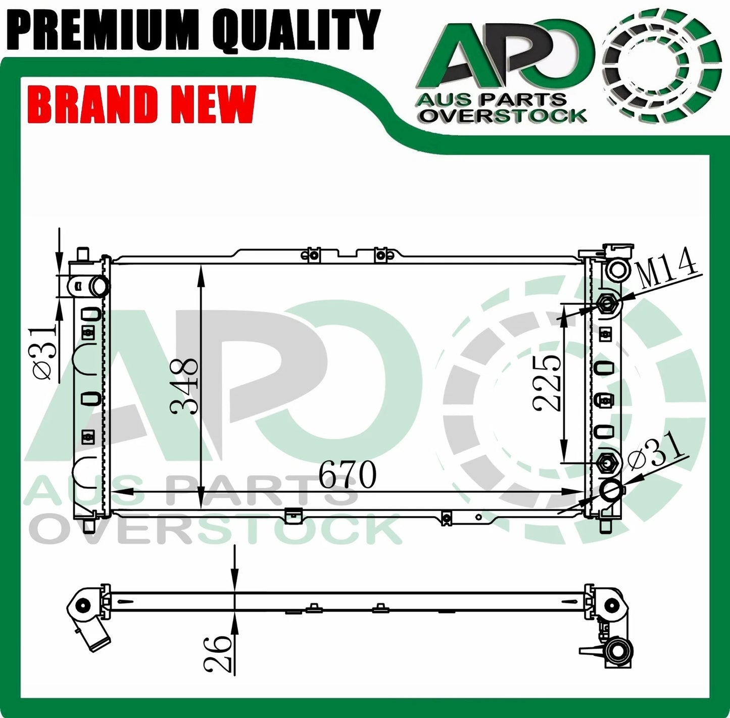 Radiator For MAZDA 323 ASTINA BA 1.8L Auto Manual 1994-1998