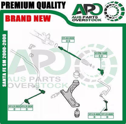 Tie Rod End Stabilizer Sway Bar Link 8PCS For HYUNDAI SANTA FE SM 2000-2006