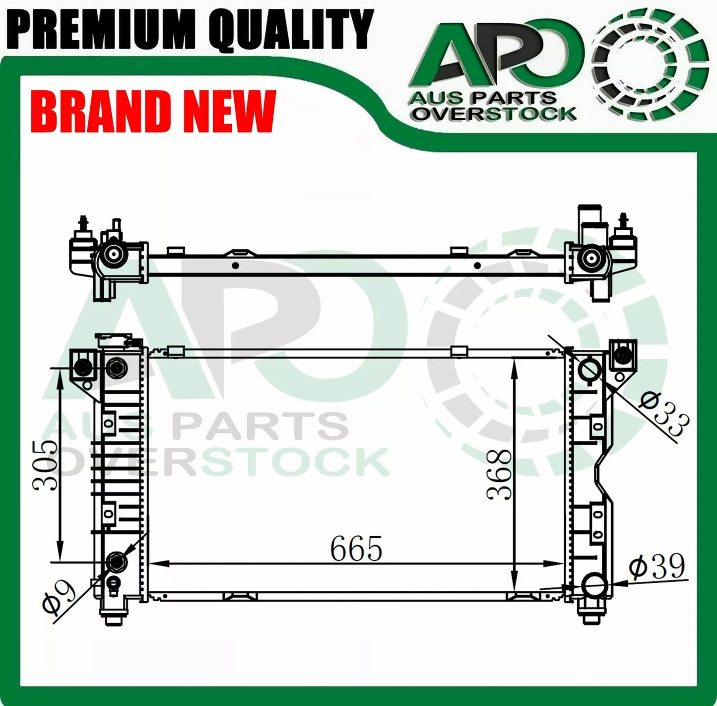 Radiator FOR CHRYSLER VOYAGER GS 3.3L 3/1997-4/2001 Auto Manual