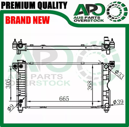 Radiator FOR CHRYSLER VOYAGER GS 3.3L 3/1997-4/2001 Auto Manual