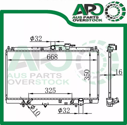 Radiator For HONDA Prelude BB 2Dr COUPE 2.2L 1997-12/2001 Auto Manual + Cap
