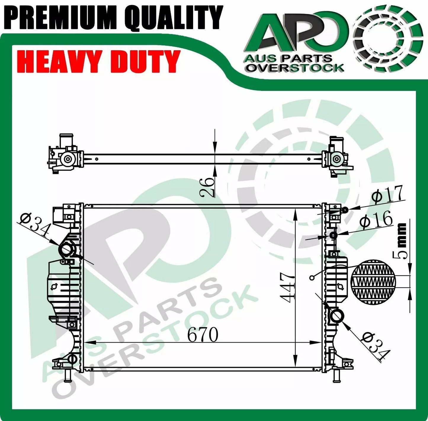 Radiator For FORD MONDEO MD 1.5L 2L Petrol / 2L TDCi Diesel Auto 9/2014-