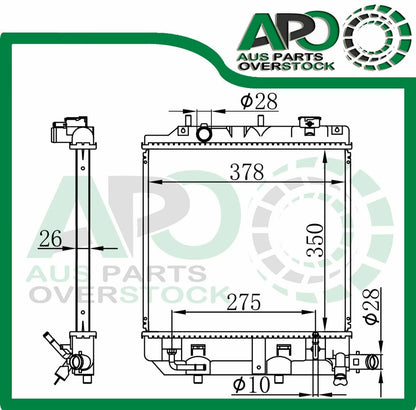 Radiator For MAZDA 121 METRO 2000-2002 Auto Manual With Free Cap