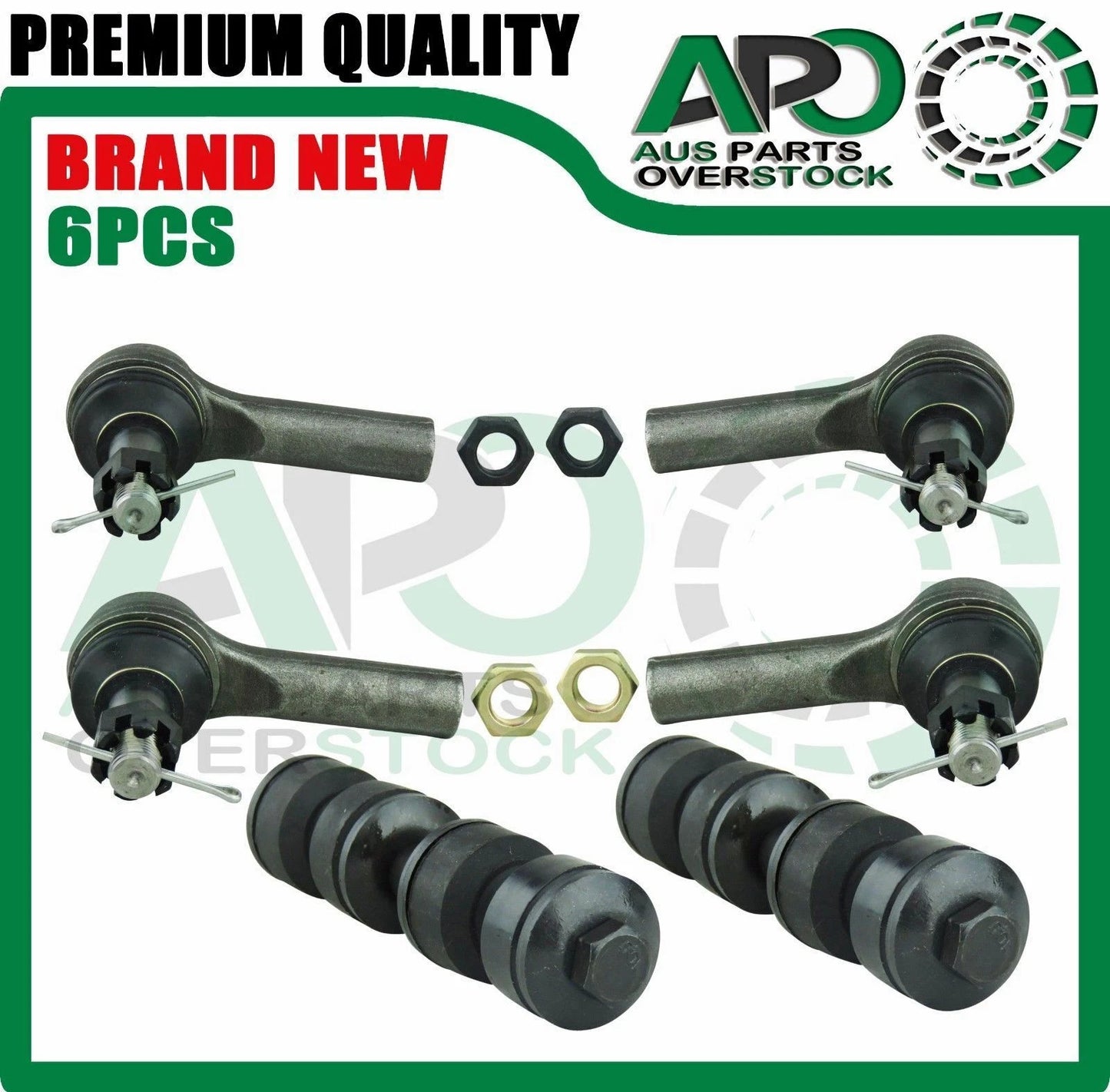 Tie Rod End Sway Bar Link Kit Compatible with NISSAN NAVARA D22 4WD 1998-2004