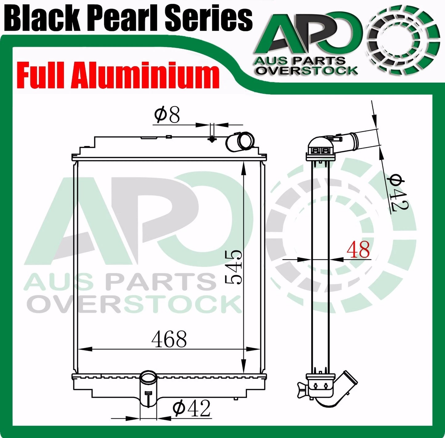 Full Alloy Radiator For HINO DUTRO XZU307 XZ327 XZU337 XZU347 2003-On