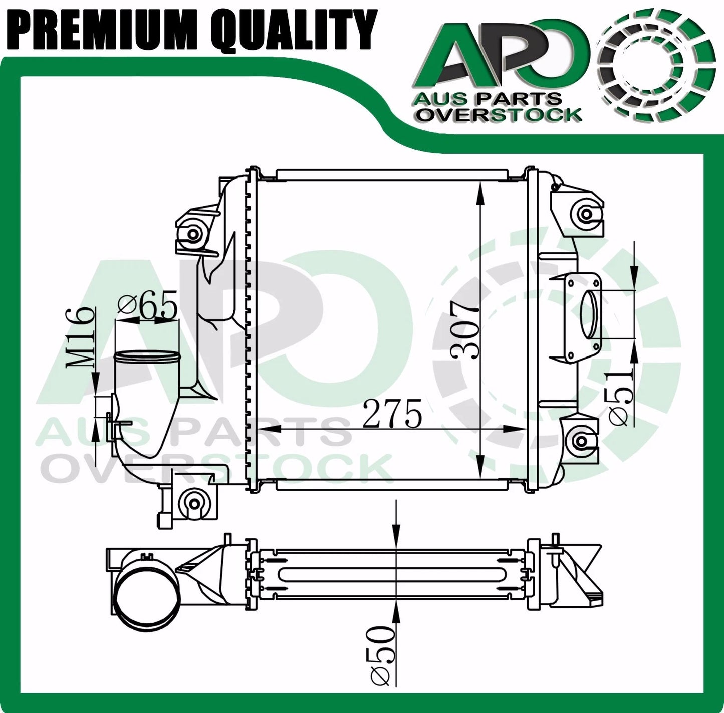 Intercooler Fit TOYOTA HILUX KUN16R 26R 3.0L Turbo Diesel 2005-