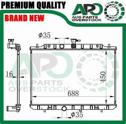 Radiator For NISSAN Serena C26 2.0L Petrol Auto Manual 2010–2016
