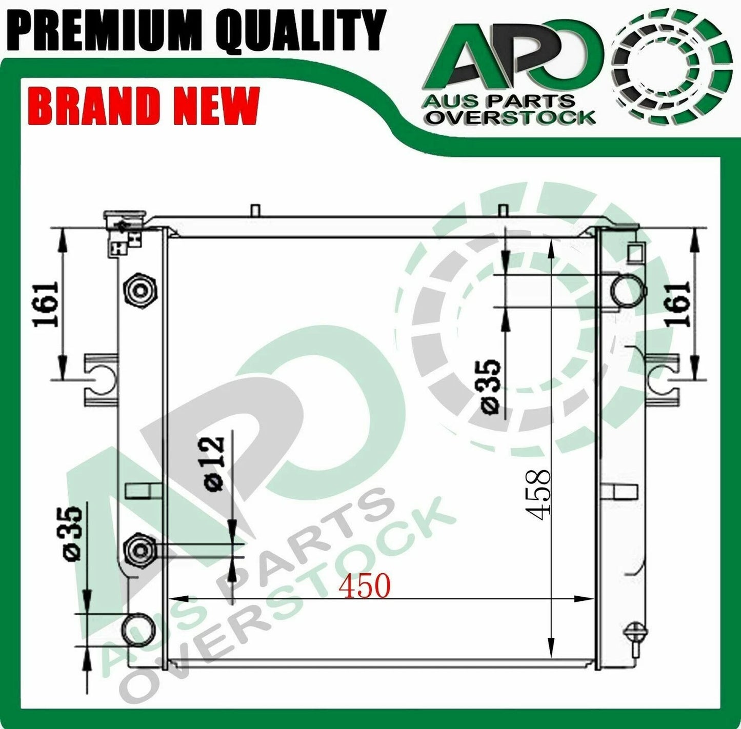 Premium Radiator For NISSAN FORKLIFT PL02 Core 450x458