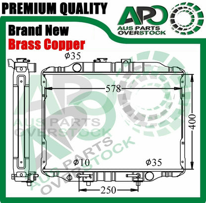 3 Row Copper Brass Radiator For Mitsubishi Delica Express L300 Starwagon 1986-2007