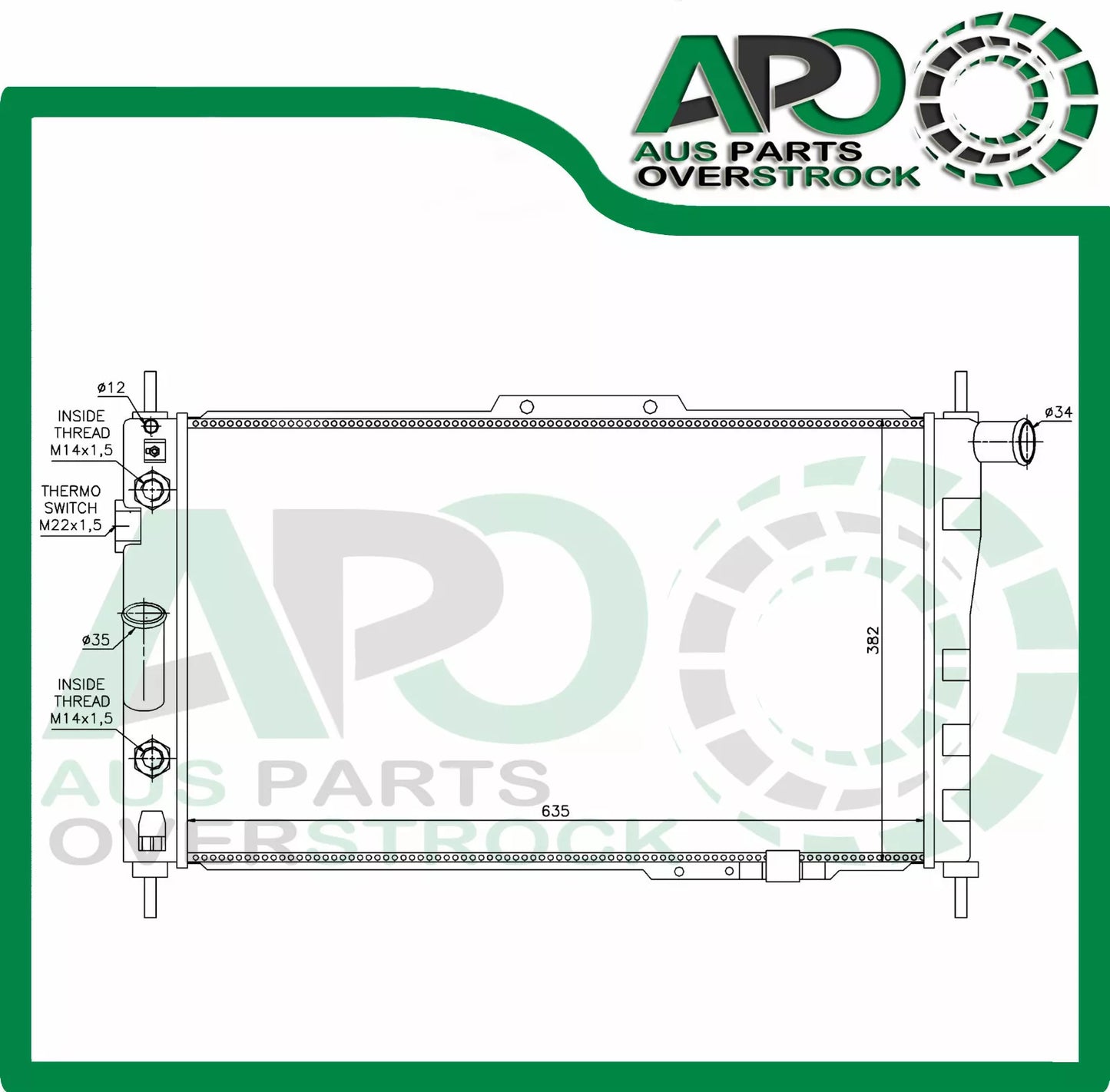 Radiator For DAEWOO ESPERO 4Dr 3/1995-8/1997