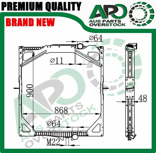 Premium Quality Radiator For MACK CXN600 12L 11.9L Diesel Manual Only 2005-2007