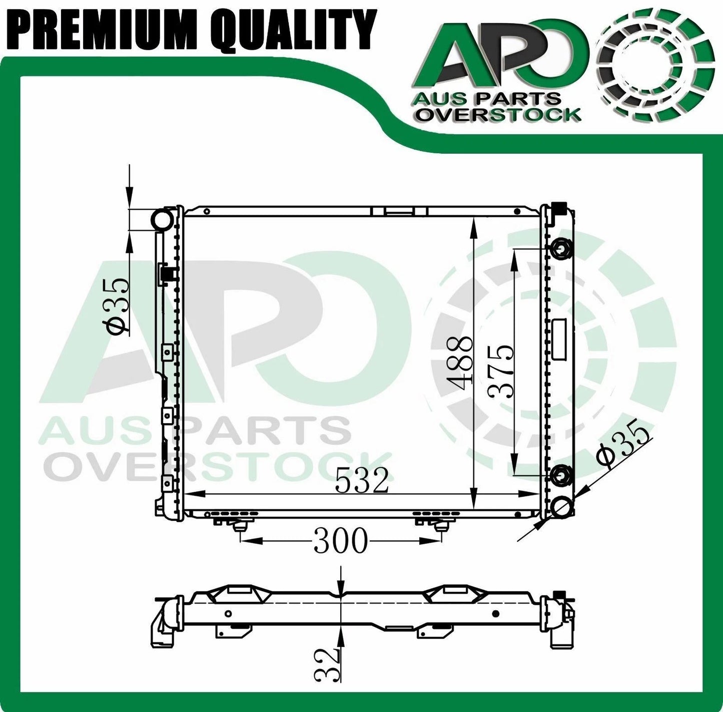 Radiator For MERCEDES E Class W124 200D 200TD 250TD 300D Auto 1986-1995