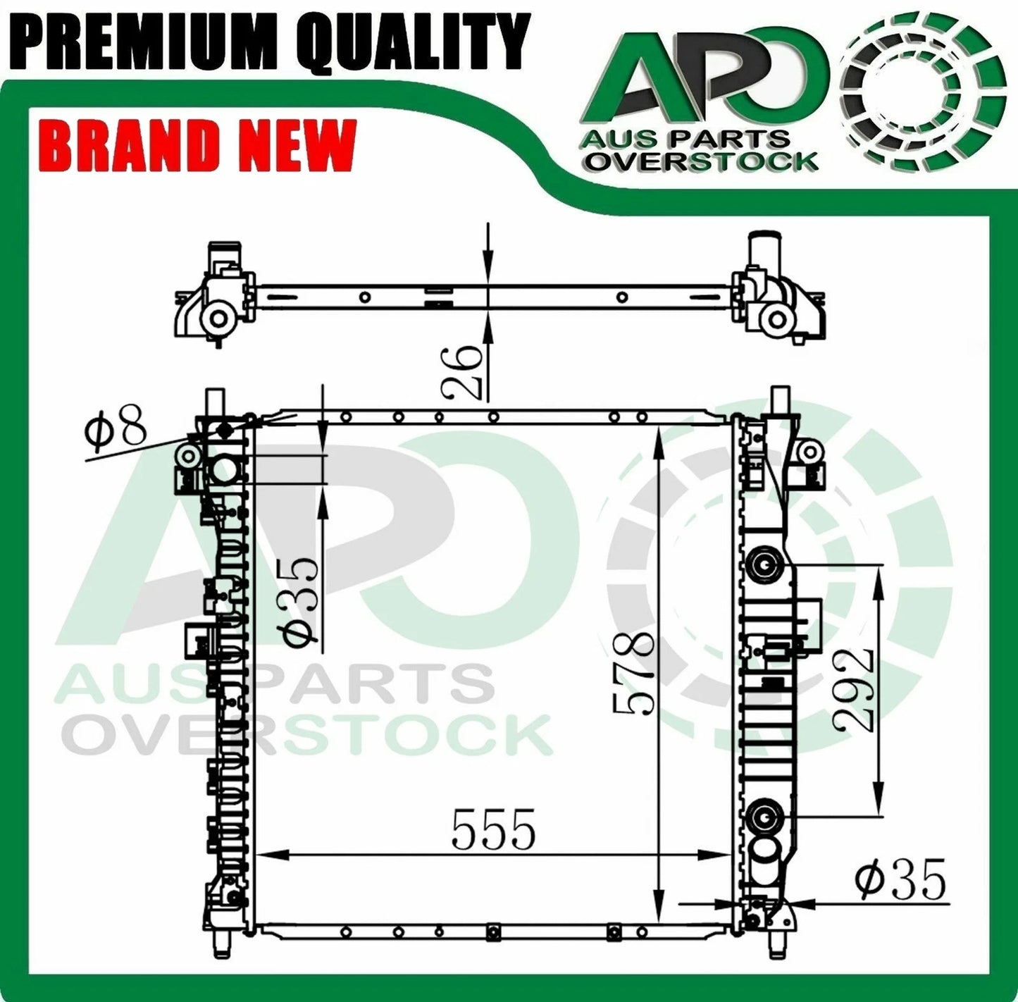 Radiator SSANGYONG KYRON 2.0L 2.7L Turbo Diesel 2006-On