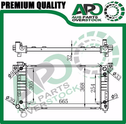 Radiator For CHRYSLER VOYAGER GS 3.3L Auto Manual 3/1997-4/2001