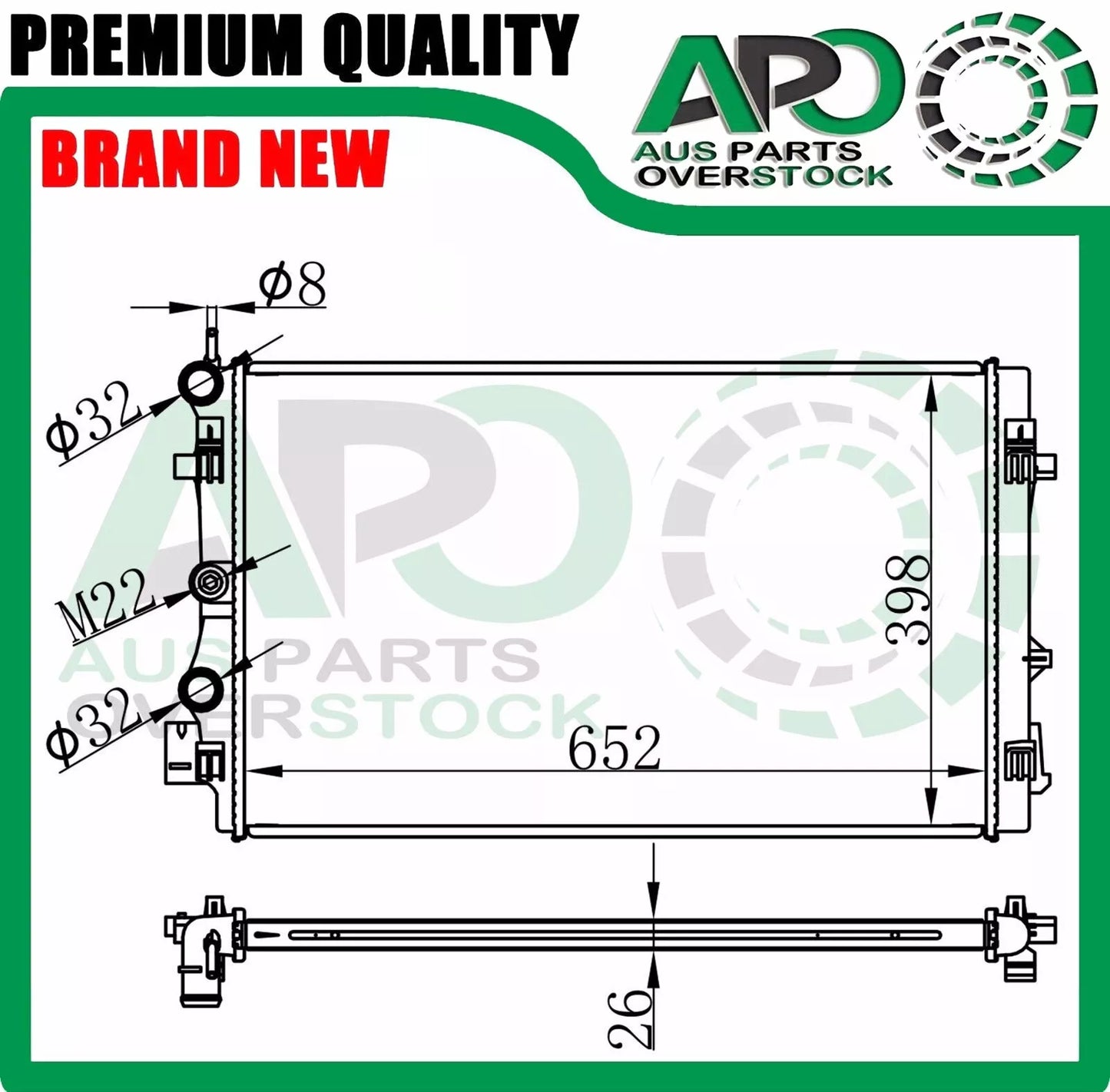 Radiator For VOLKSWAGEN POLO V 6R 6C 1.4T 1.8T 2.0T Auto Manual 2009-On