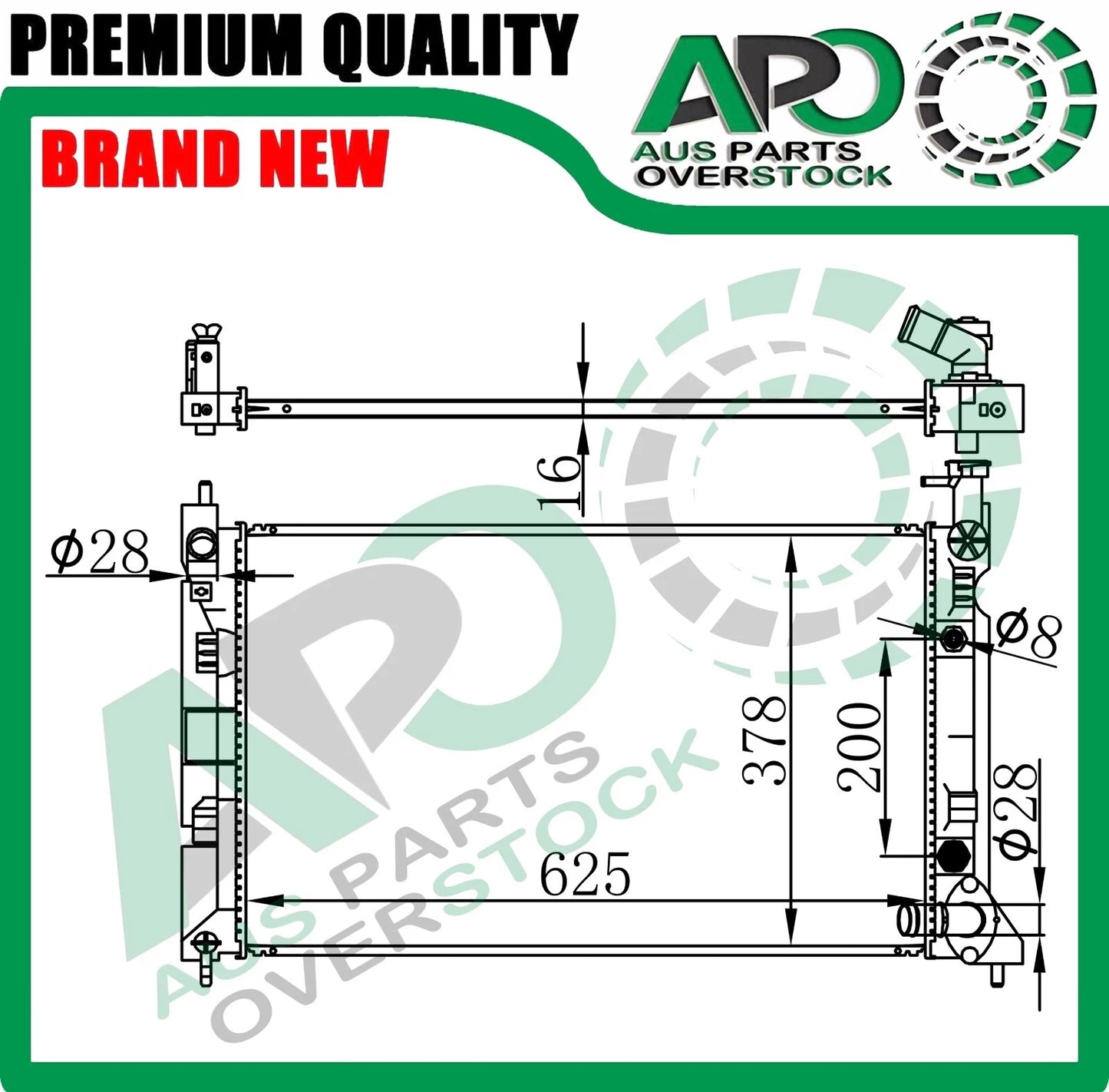 Radiator MITSUBISHI COLT RG Auto & Manual 8/2004-On + Free Cap