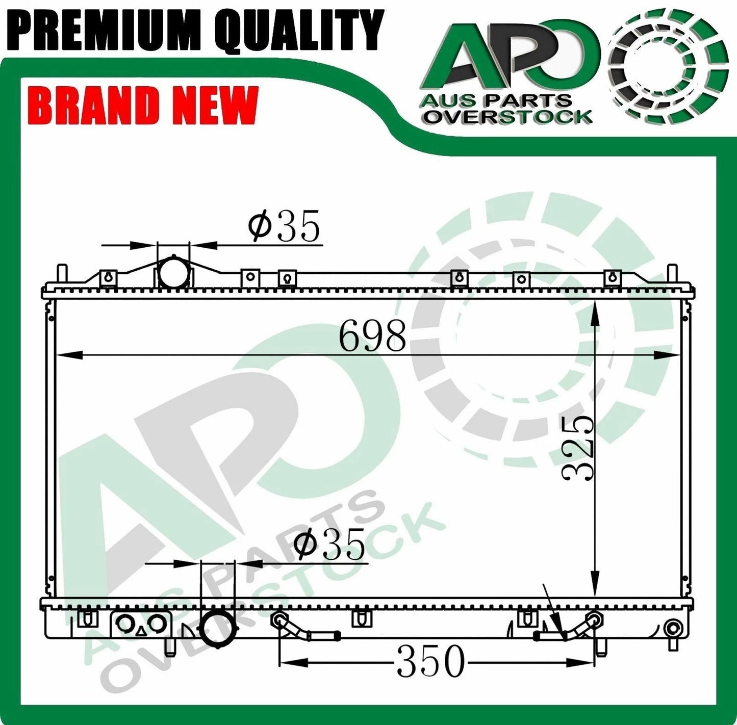 Heavy Duty 32mm Radiator For Mitsubishi FTO 1.8L DE2A 2.0L DE3A 1994-2001