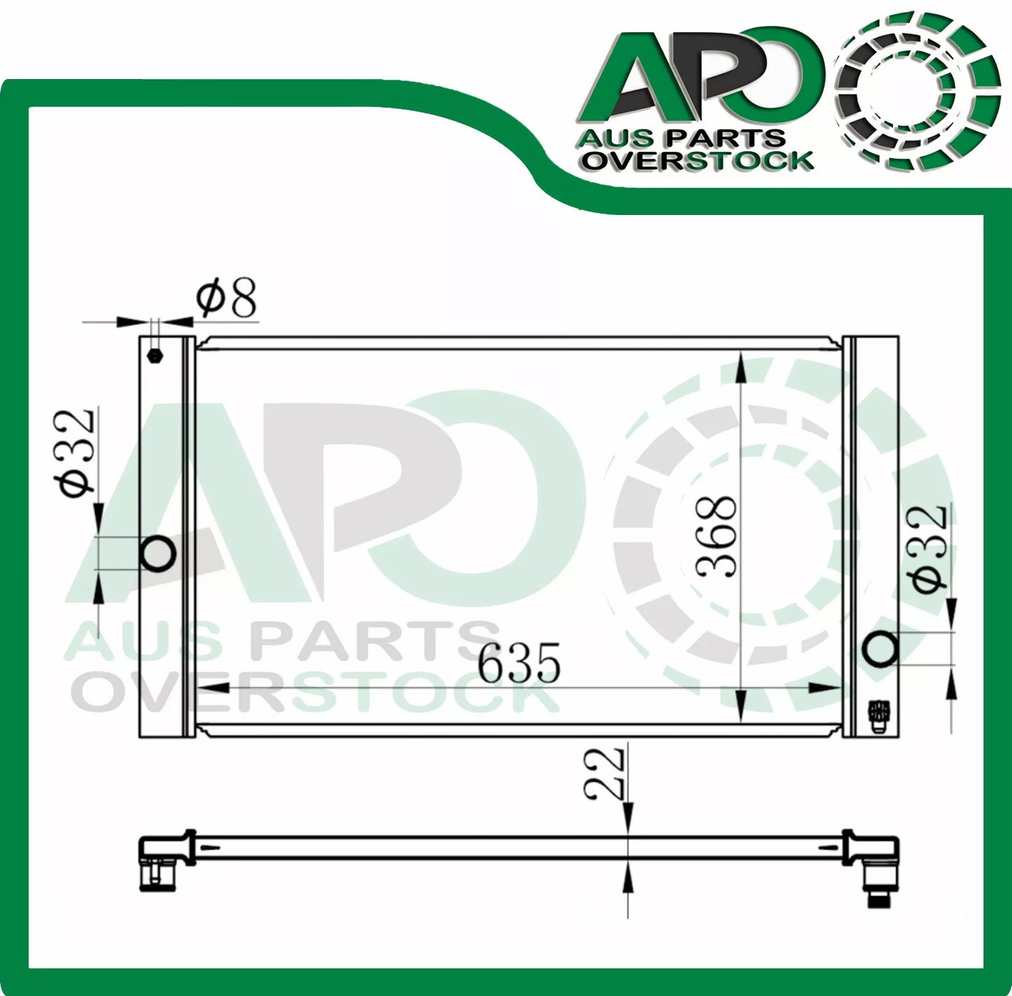 Radiator Volvo S40 / V50 MS MW 2.4L 2.5T Petrol / 2.0D D5 Diesel 9/05-On