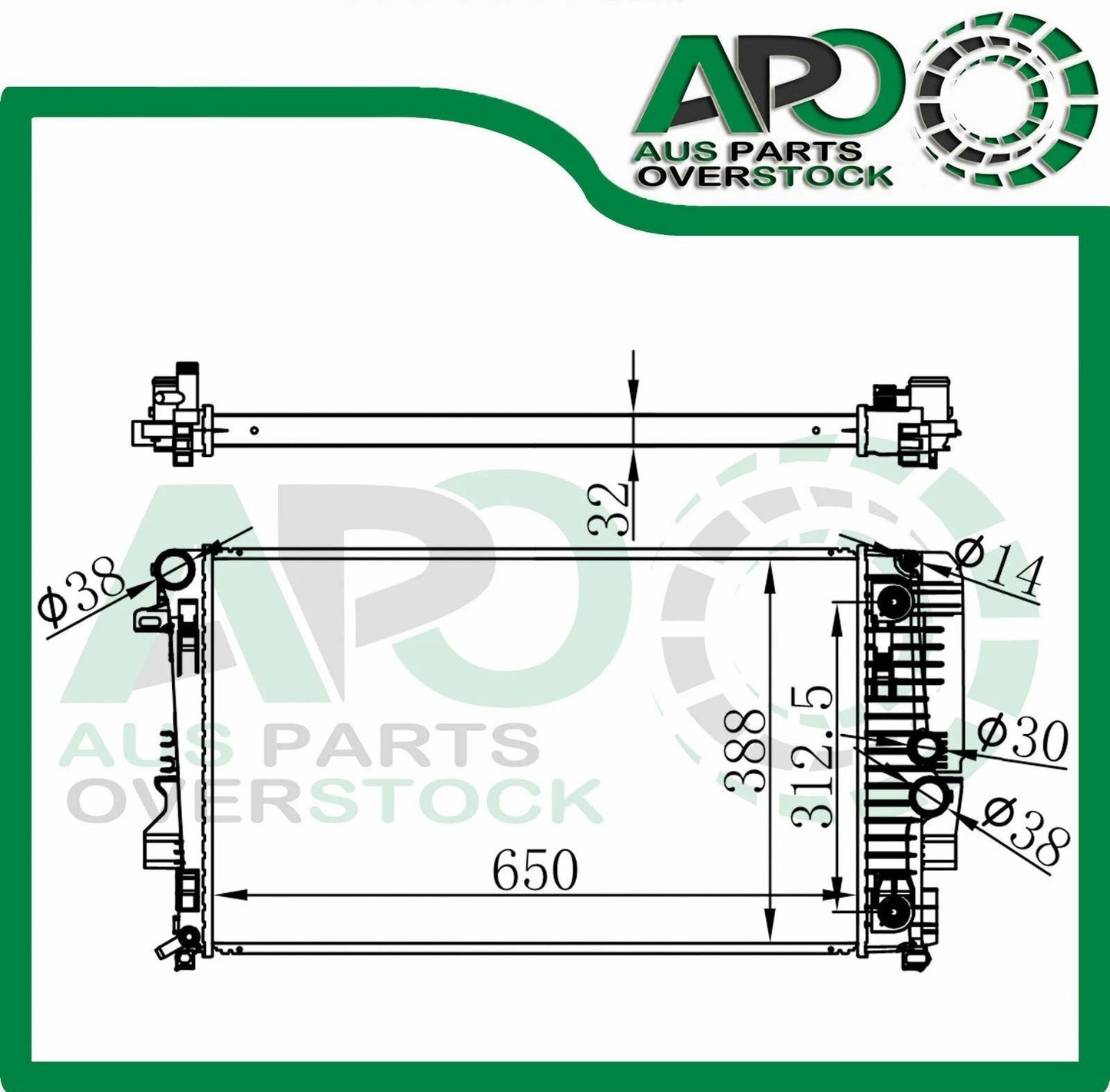 Radiator For Mercedes VIANO W639 2.0L 3.0L CDI Diesel / 3.2L 3.5L 3.7L Petrol Auto 2003-2014