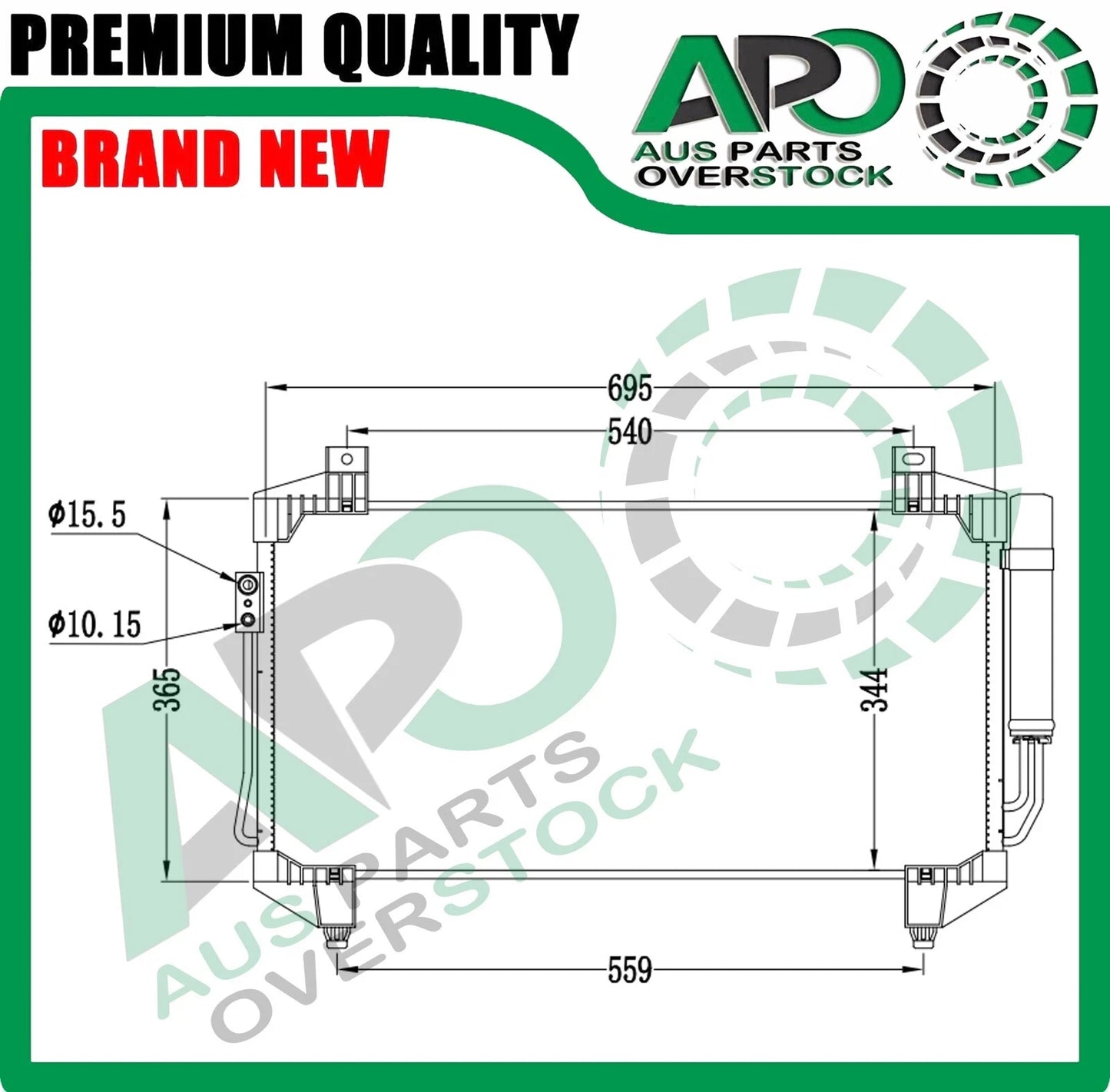 AC Condenser for MITSUBISHI OUTLANDER ZJ ZK ZL 2012-On