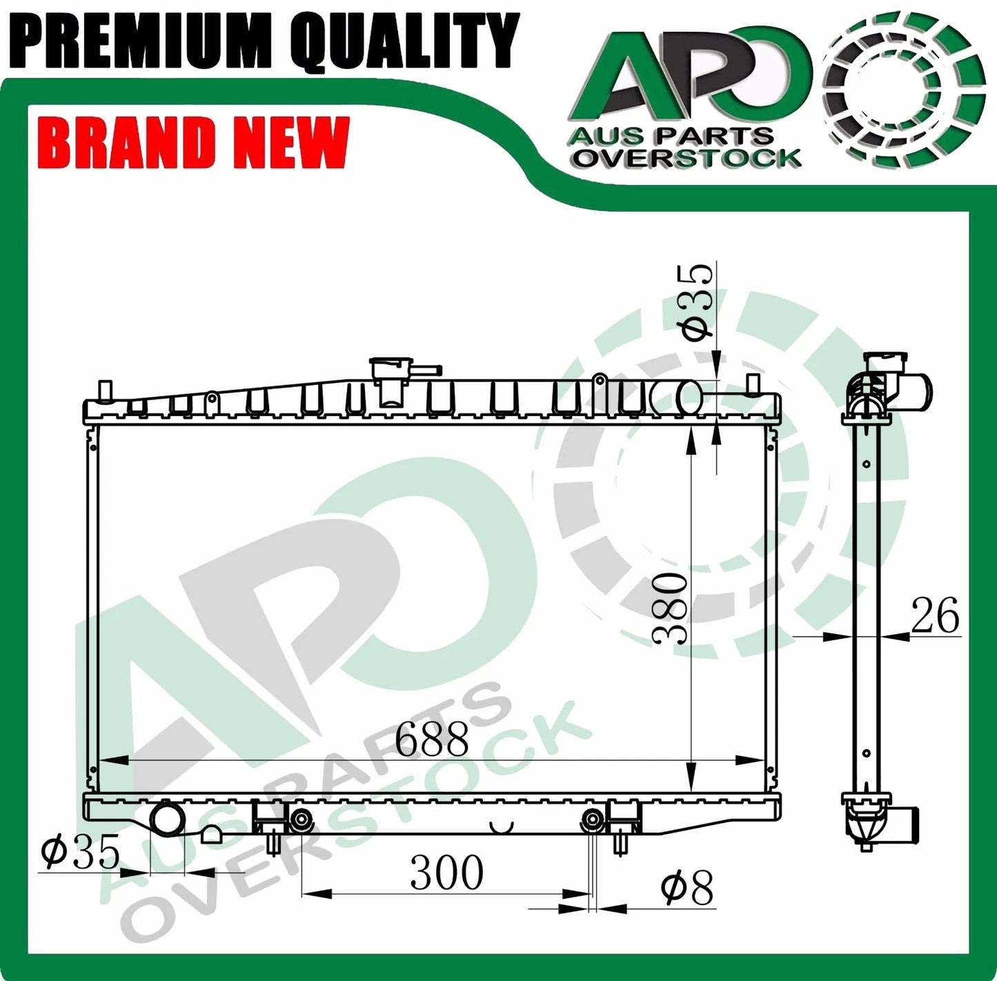 Radiator For NISSAN Bluebird U13 1993-3/1997 / Pintara U12 1984-1990 Auto Manual