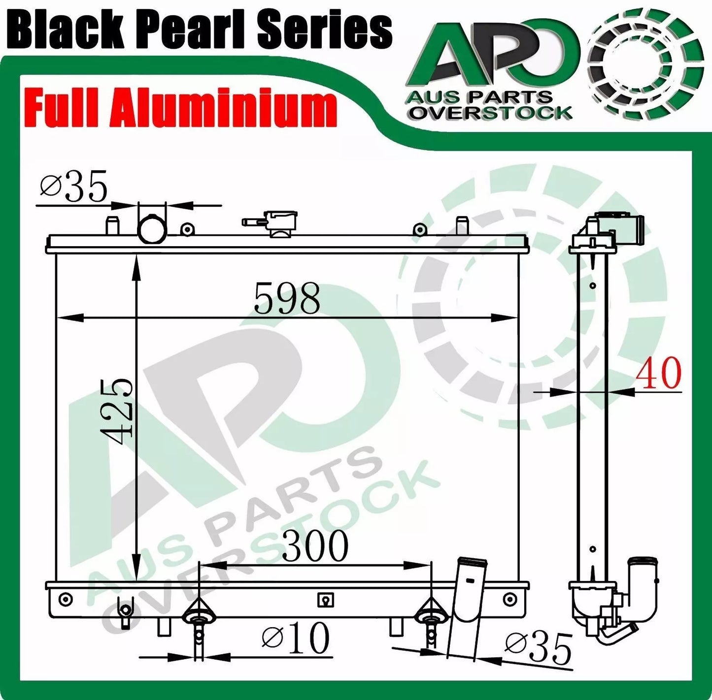 3Core Full Alloy Radiator Mitsubishi TRITON MK 2.8L Turbo Diesel 10/1996-6/2006