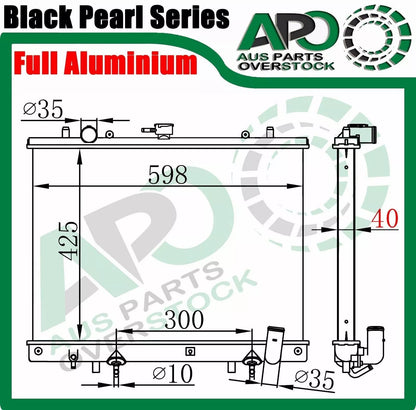 3Core Full Alloy Radiator Mitsubishi TRITON MK 2.8L Turbo Diesel 10/1996-6/2006