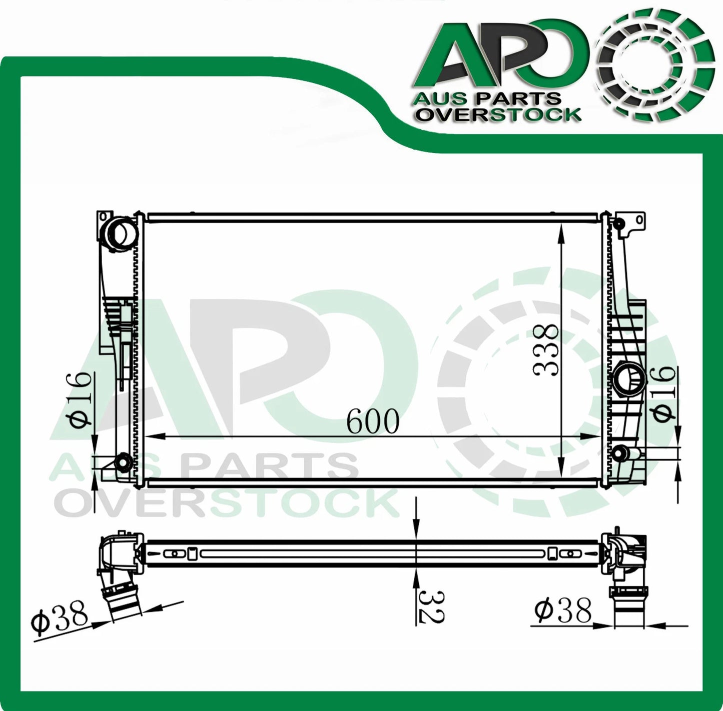 Radiator for BMW 4 Series F32 F33 F36 F82 420i 428i 435i 6/2013-On