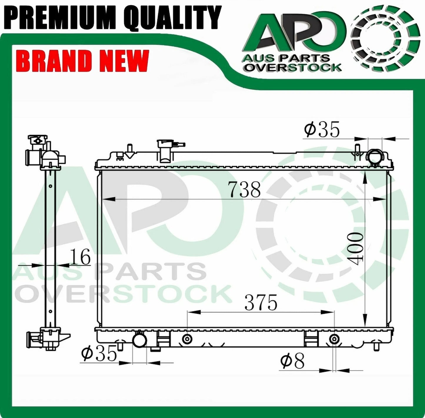 Radiator For NISSAN 350Z Z33 Auto Manual 2/2003-2/2007