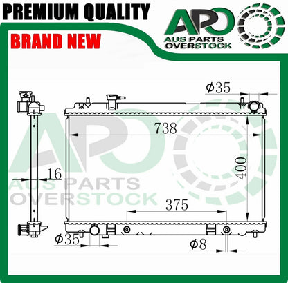 Radiator For NISSAN 350Z Z33 Auto Manual 2/2003-2/2007