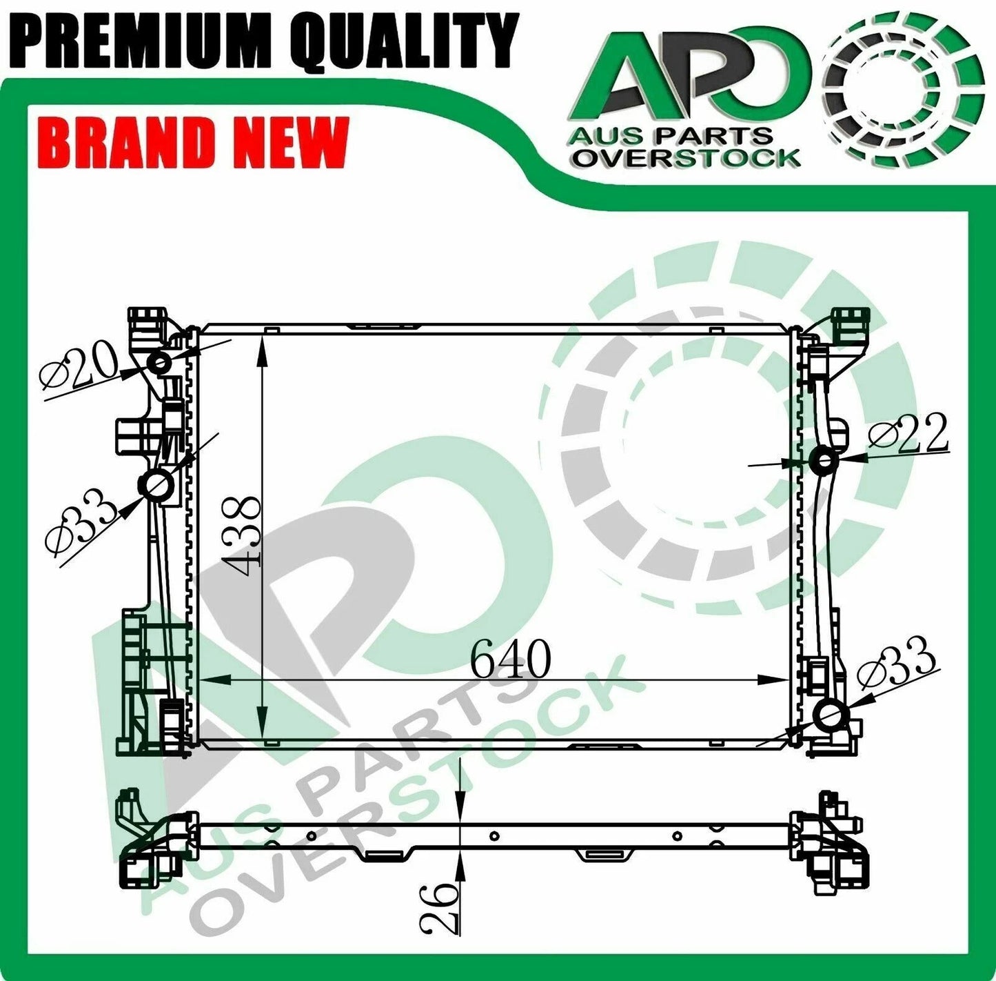 Radiator For MERCEDES GLA CLASS W246 CLA180 CLA200 CLA220 Petrol Diesel 12/2013-11/2019